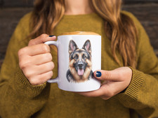 German Shepard mug dog dogs pets puppy father mother coffee custom personalised