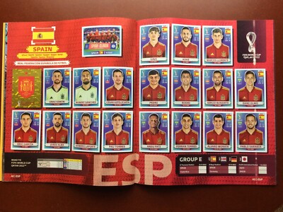 Panini Fifa World Cup album Qatar 2022  Original Spain team 20 stickers.