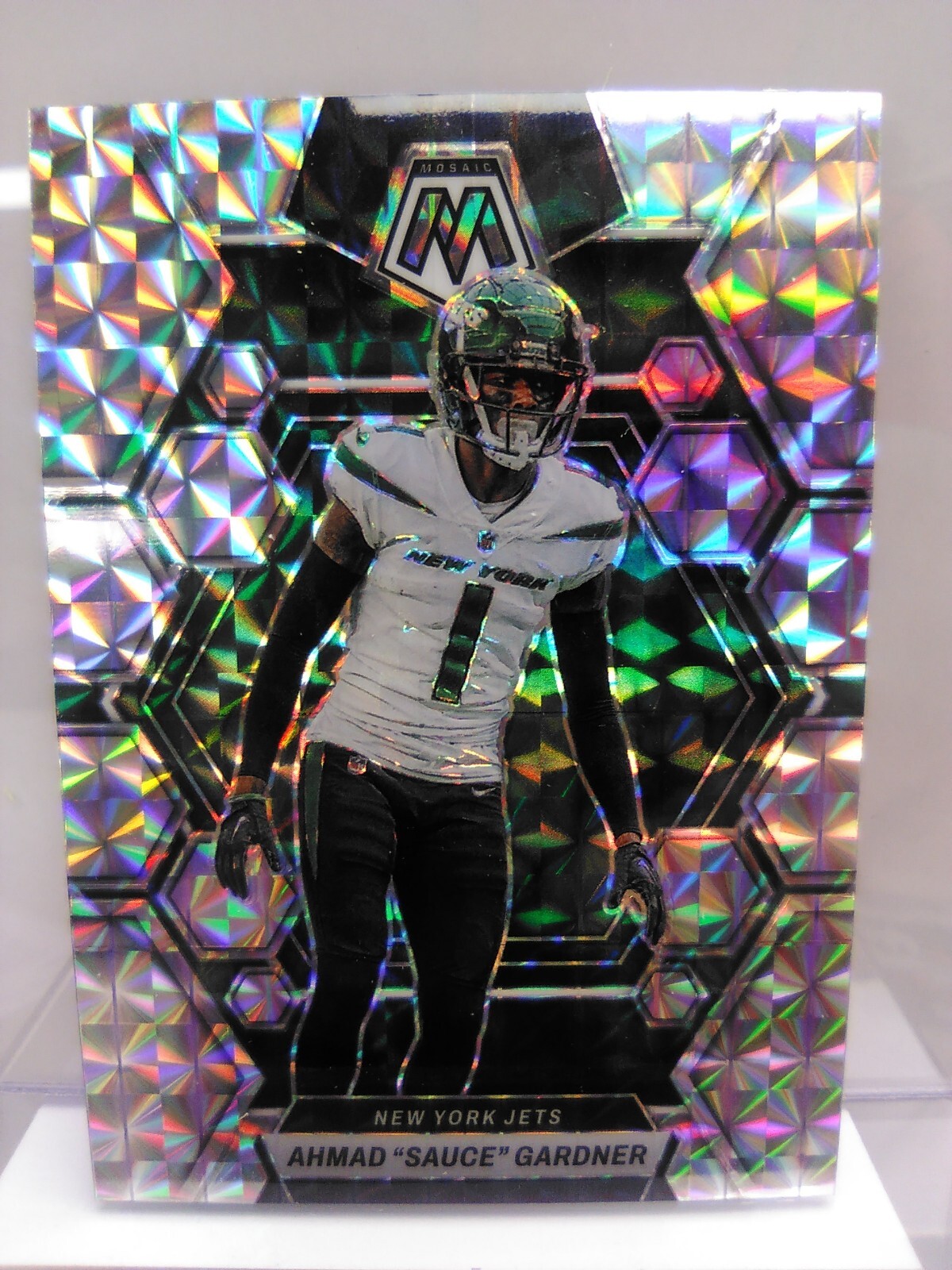 2022 Mosaic Ahmad Sauce Gardner Mosaic Silver Prizm Rookie Card RC #289 Jets