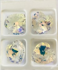 Set of 4-Swarovski Crystal 6228 14mm AB Heart Pendant CCI