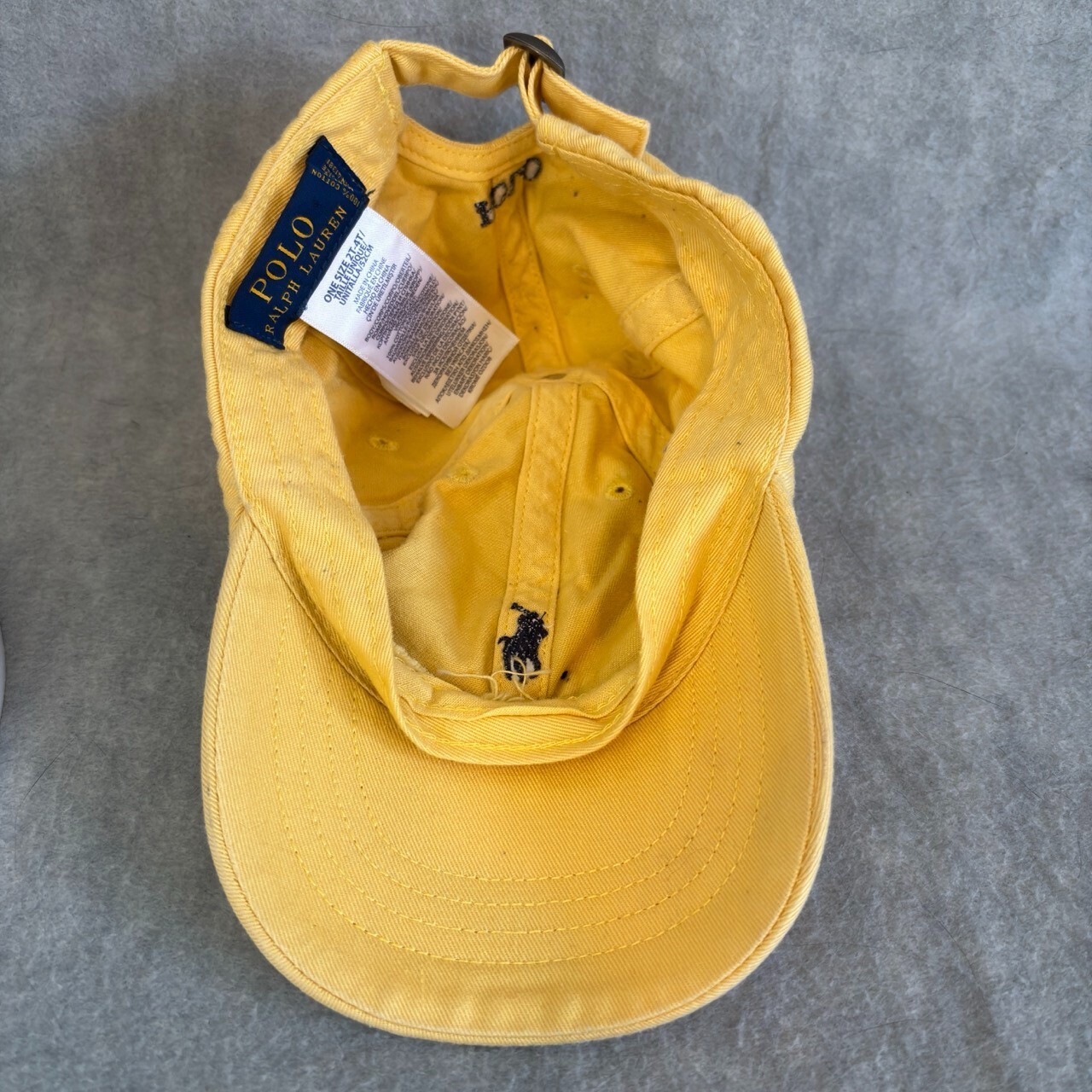 Cappello Polo Ralph Lauren Ragazzo Bambini 2T 4T Giallo Regolabile Cotone Blu Pony