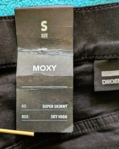 NWT Dr. Denim MOXY Super Skinny Black Jeans~Small~Sky High Waist~Ripped Knee - Picture 7 of 9