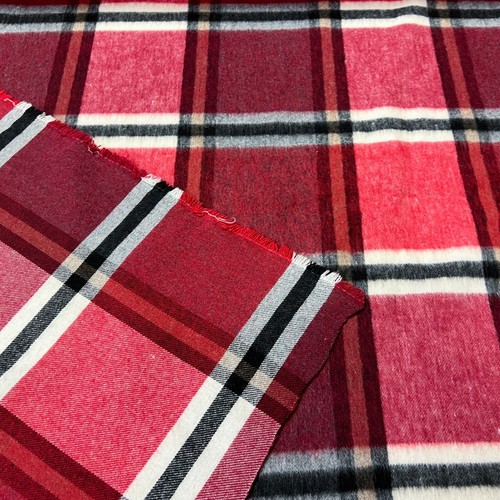 Checkered Coat Fabric Shirts Wool Clothing Soft Decor - Picture 50 of 56