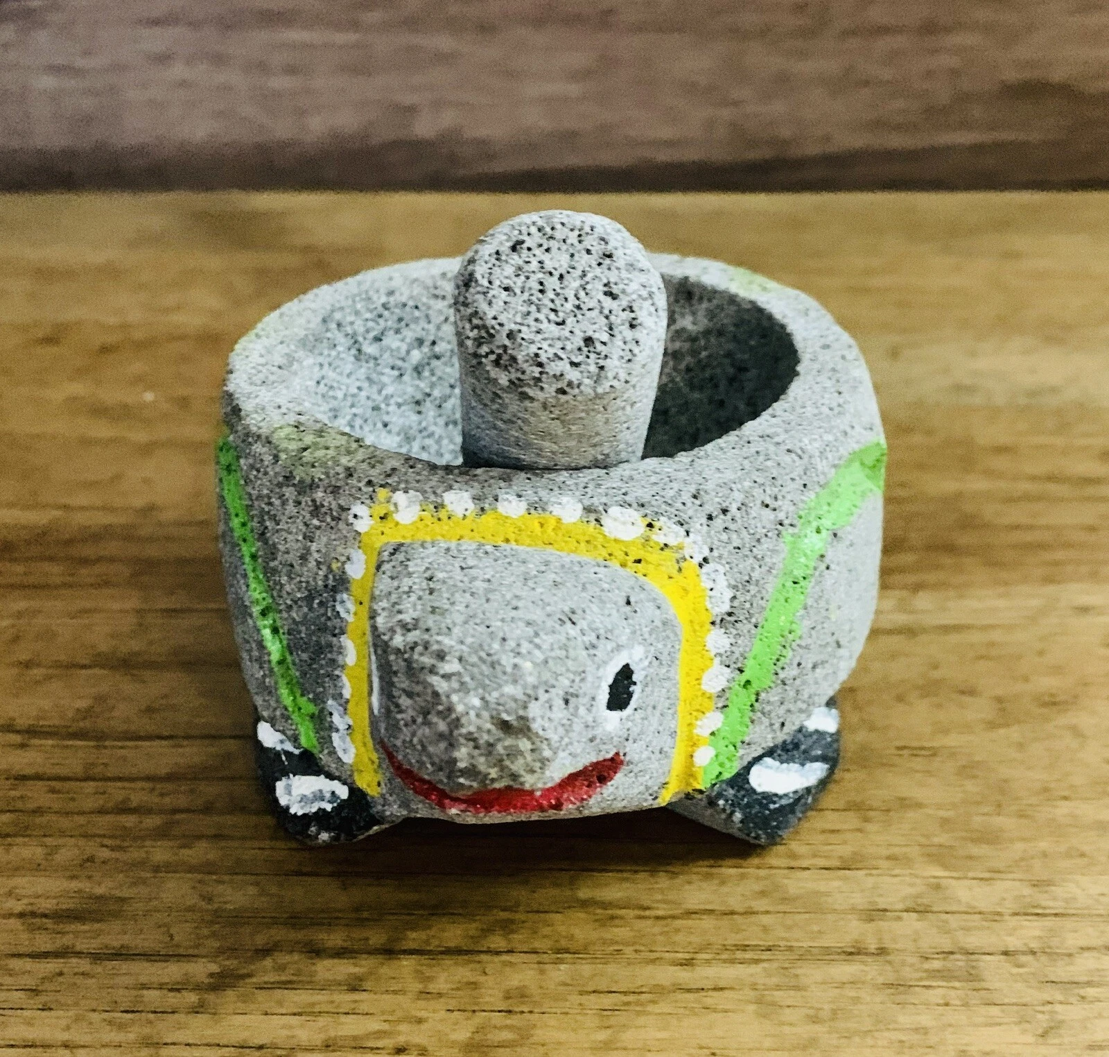 Small Molcajete Mortar & Pestle Stone; Mexico; Acros; Rustic Made From Lava Rock