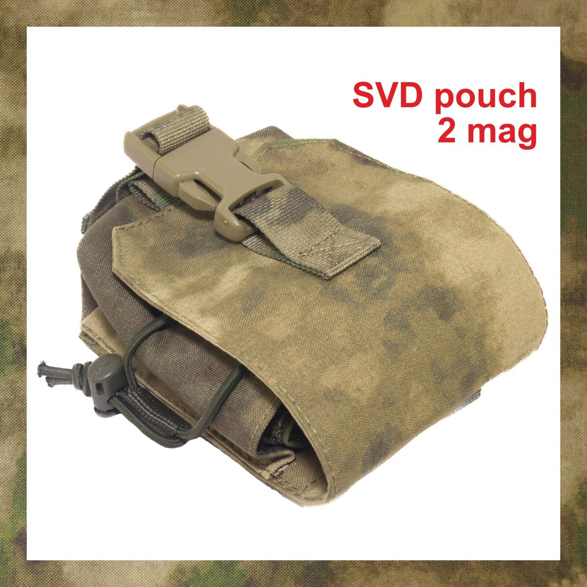 Russian Army pouch 2 magazines. Ammo bag SVD camo Moss. Original