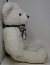 Vintage Jingles White Tan Teddy Bear Plush Stuffed Animal 20" Christmas Bear