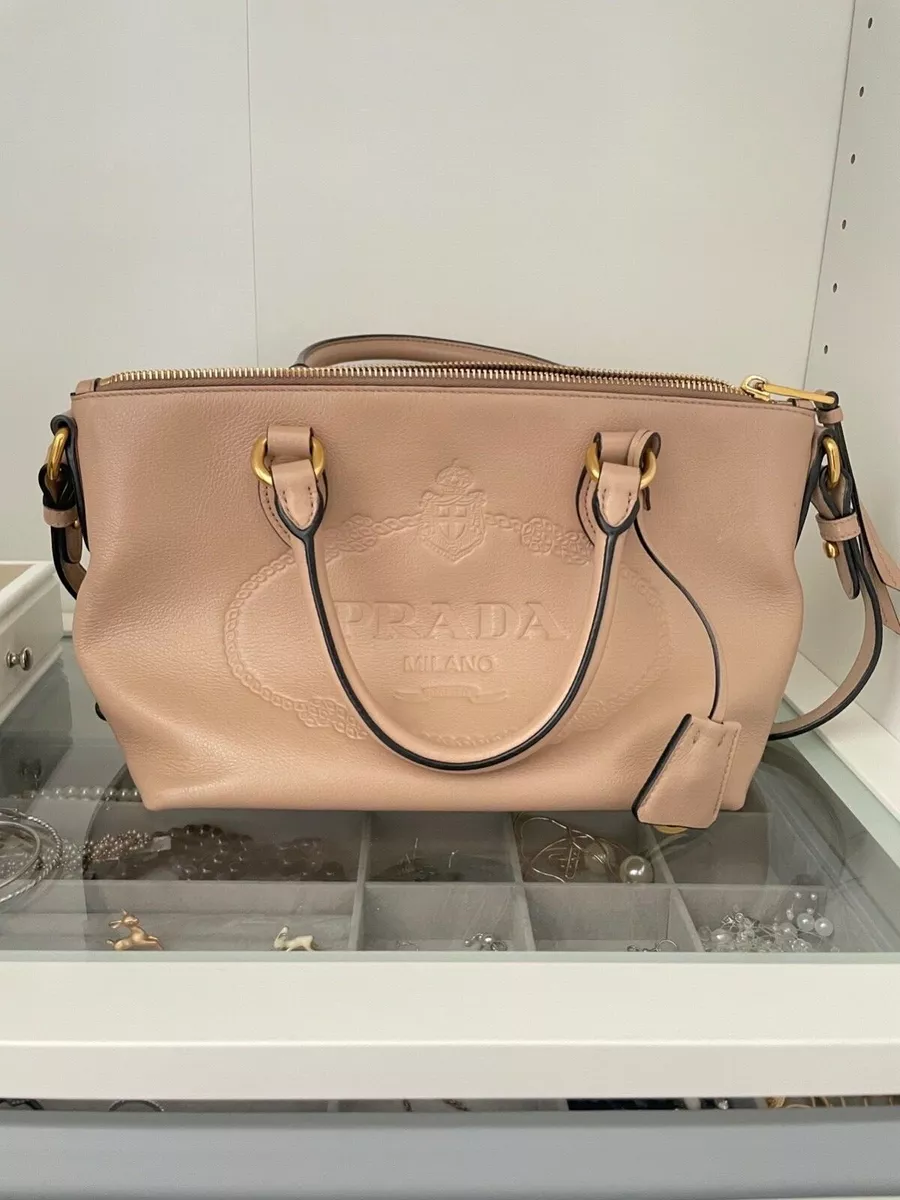 Authentic PRADA Embossed Logo crossbody bag with dust bag