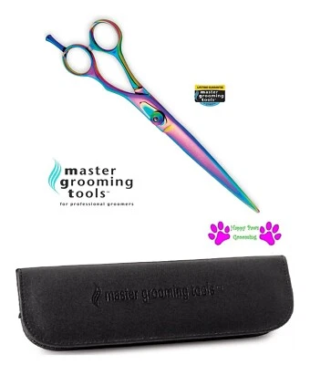 Master Grooming Tools PRO RAINBOW ICE 440C Steel 7 1/2"Pet Dog Cat SHEAR SCISSOR