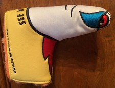 See-N Evil Putter Works.com Blade Putter New Headcover Yellow White