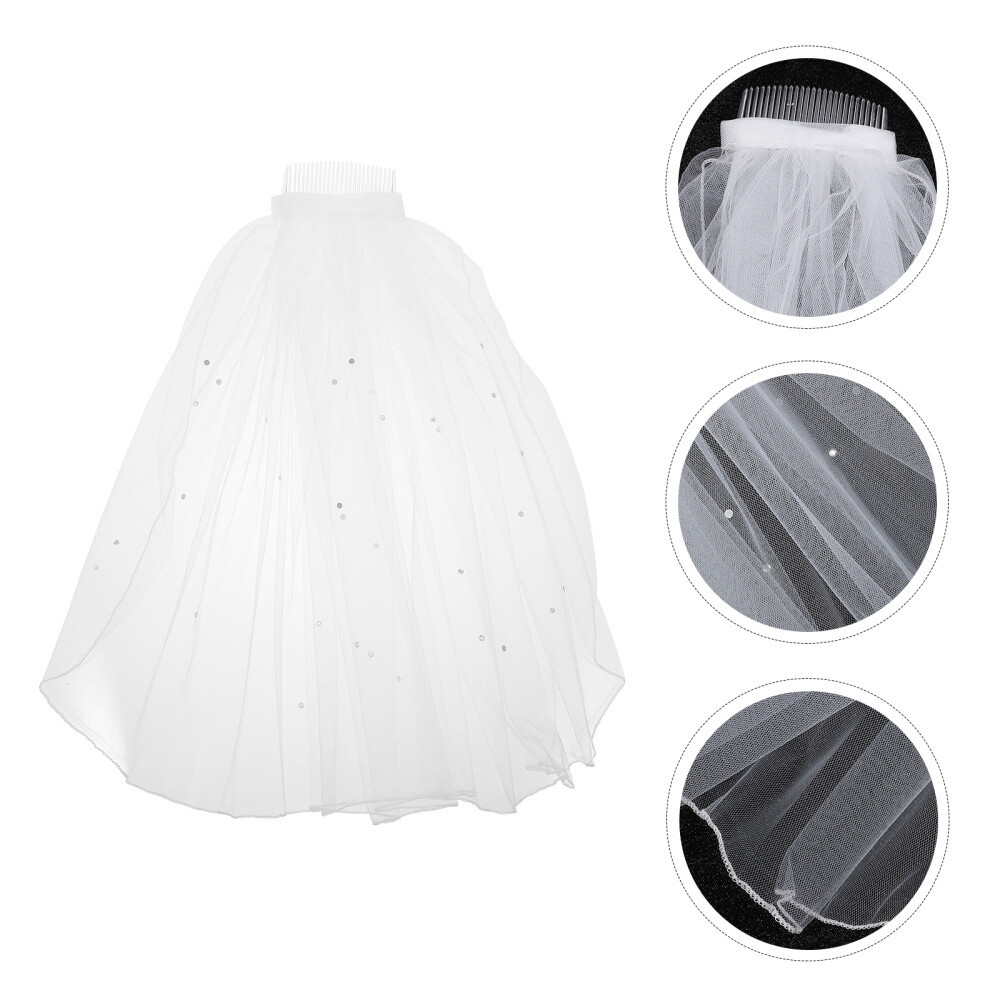 Communion Dress Veil Complete The Look Easy to Attach Bride