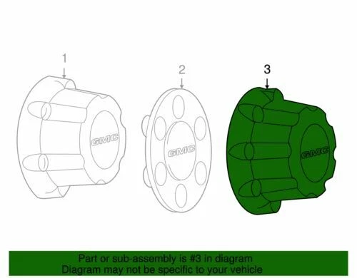 Genuine GM 2000-2003 Chevrolet Silverado Tahoe Suburban LT Wheel Cover 15712388 - Image 2 of 2