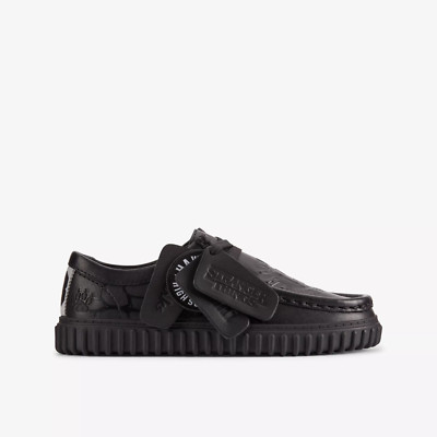 NEU UND VERPACKT Clarks STRANGER THINGS ST TORHILL LO K schwarze Leder-Schulschuhe