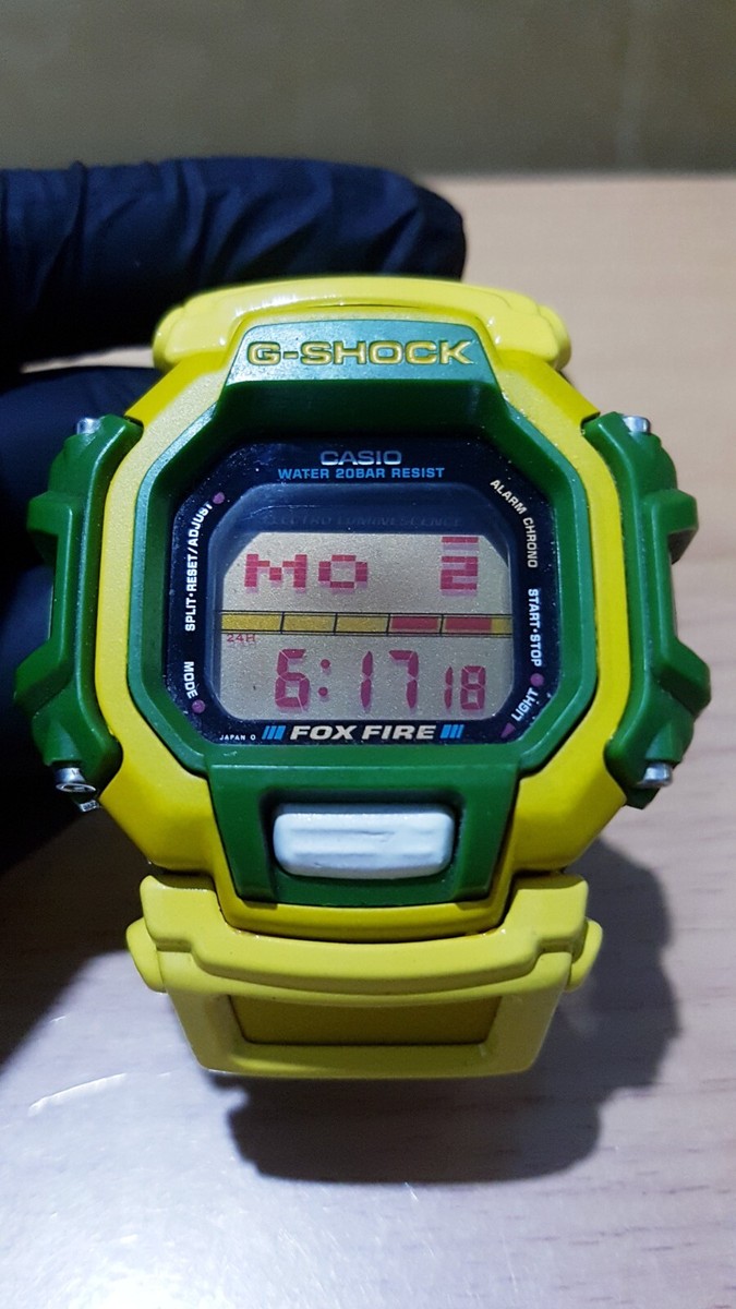 G-Shock DW-8100 Gundam RX Customs Rasta Yellow Green G