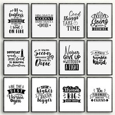 Inspirational Statement Wall Art, Moving Slogan Print, Positive Wall Art