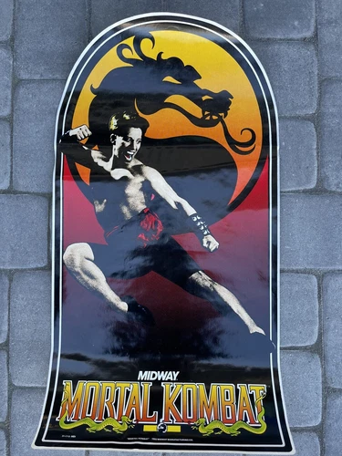 1992 Mortal Kombat Sega Genesis SNES Game Gear Very Rare Vintage DECAL 16" X 30"