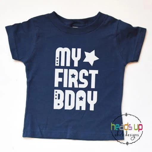 First Birthday Shirt Baby Boy Girl Toddler 1st tshirt My First