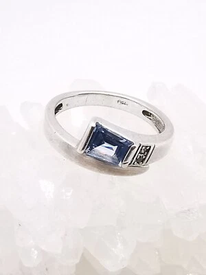 S.Oliver  Damen Ring Silber 925 mit Aquamarin  und Zirkon Edelstein Gr.55 - Bild 1 von 4