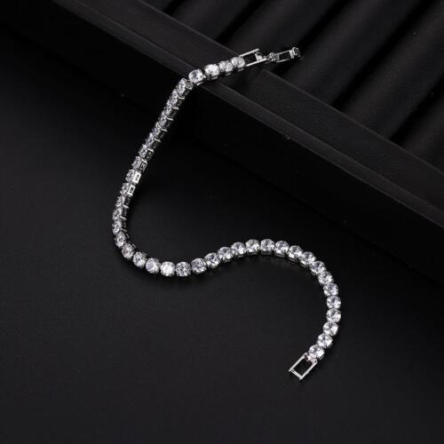 Real Moissanite Tennis Bracelet for Women New Sterling Silver Christmas Gift - Picture 4 of 19