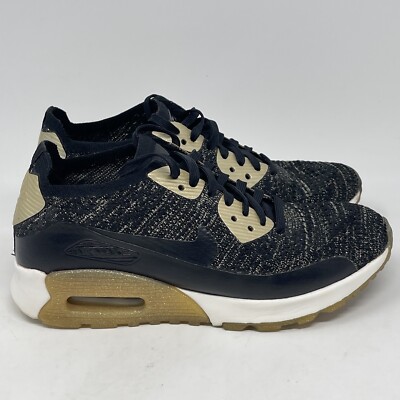 HOT Gold Nike Air Max 90 Flyknit Black White Nike Air Max 90