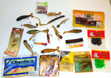 Soft Fishing Lure Bait Grub Worn Bass spoon spinnerbait jig lot Calcutta