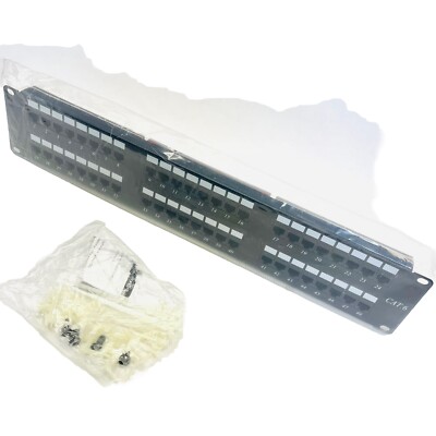 STEREN 310-349 48-PORT CAT6 LOADED PATCH PANEL