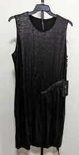 MYNT 1792 Women's Plus Black Sequin Stretch Dress Sleeveless Size 22W $158