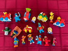 Vintage Sesame Street Tyco Playtime Toy Cars Fireman, Bigbird, Elmo Lot of 18