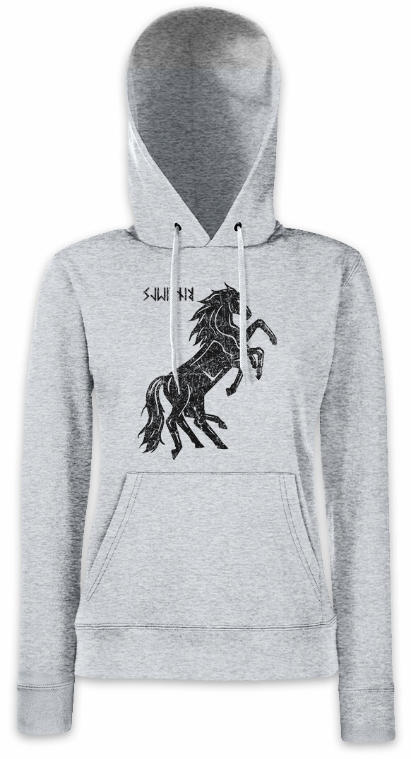Sleipnir II Damen Hoodie Kapuzenpullover Odhins Horse Odin