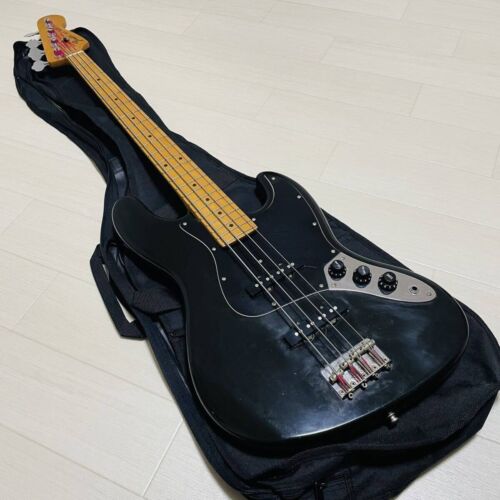Używany błotnik Japonia JB75-80? Jazz Bass Black MIJ Maple FB Schaller Tuner - Zdjęcie 1 z 11