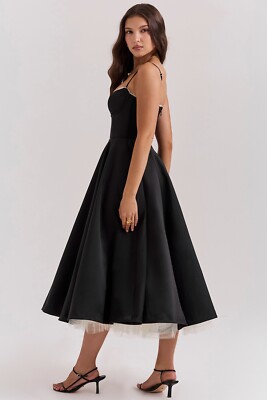 HOUSE OF CB 'Mademoiselle' Black Tulle Midi Dress/Size XS-US 2-4/CA5886 | eBay HOUSE OF CB 'Mademoiselle' Black Tulle Midi Dress/Size XS-US 2-4/CA5886 | eBay