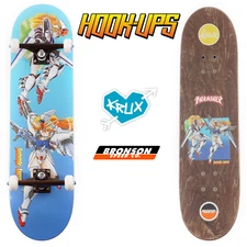 Hook-Ups Skateboards 8.25" Mobile Suits Duo Pro with Color Shift Krux Bronson G3
