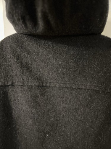Loden Frey Overcoat Womens XL Wool Long Casual Hooded Red Lined Vintage Germany - Picture 7 of 17