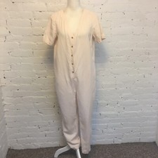 Hatch short sleeve Noelle linen blend jumpsuit pale pink size 1/S Maternity