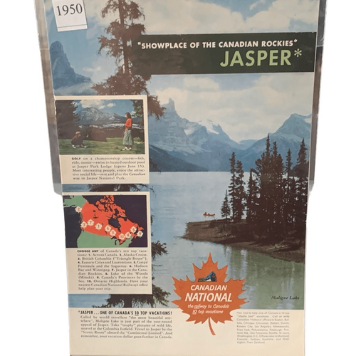 Vintage 1950 Canadian National Railway Showplace of the Canadian Rockies Ad Adve - Picture 4 of 4