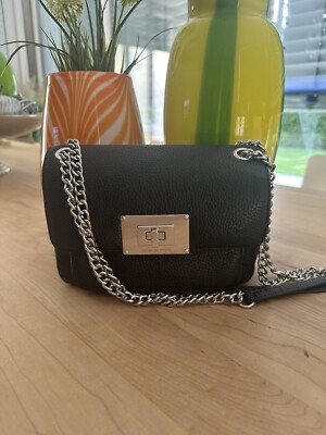 MICHAEL KORS LEDERTASCHE CECE MEDIUM BLACK SILVER