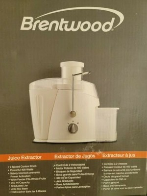Brentwood JC-452W White 350ml Juice Extractor 400 Watts 181225001000 | eBay
