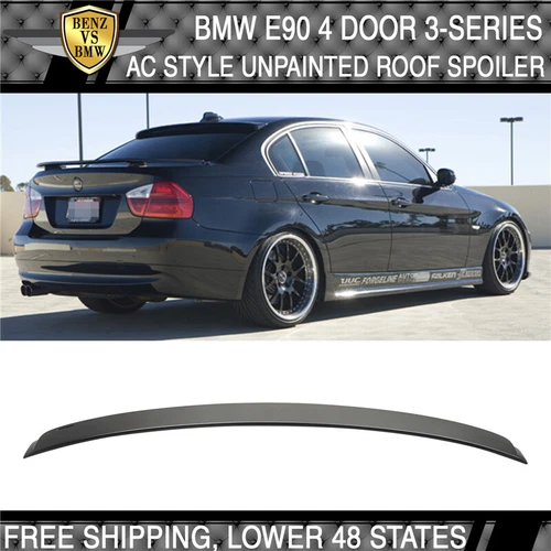 Fits 2006-2011 BMW 3-Series E90 AC Style Rear Roof Window Spoiler Wing ABS