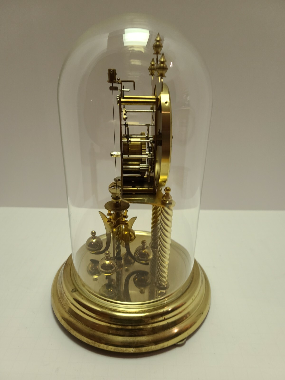 Vintage Welby K&O Brass & Glass Dome 400 Day German Anniversary Shelf Clock eBay