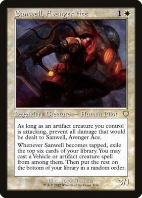 Sanwell, Avenger Ace (Retro Frame) - BRC Rare - MTG Magic Pack fresh