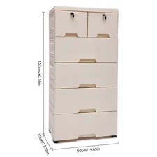 6 Drawers Large Capacity Chest of Drawer Free Standing Home Storage Cabinet