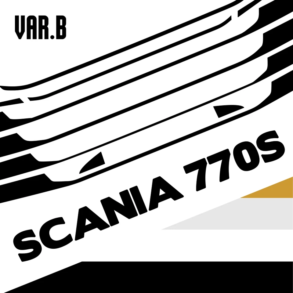 Tamiya Grill Scania 770s in 1:14.5 Modellbau RC Truck Aufkleber Set Chrom u.a. - Bild 3 von 4