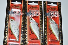 3 lures lucky craft lv-max 500 sinkin 3" 3/4oz white splatter back lipless crank
