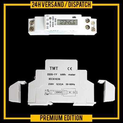 LCD WECHSELSTROMZÄHLER HUTSCHIENE WATTMETER VERBRAUCH & LEISTUNG ZW3