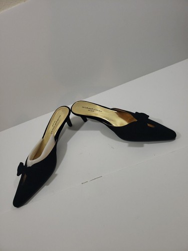 Michael Simon New York Womens Shoes Black Suede Size 8M Slip On Heels NWOB. - Picture 7 of 11