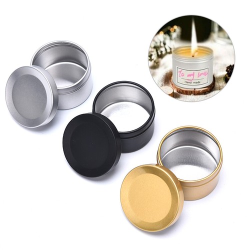 Candle Jars with Lid Bulk Round Candle Container Tins Empty Storage Box Jar - Picture 8 of 16