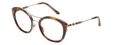 Burberry BE4251Q Designer Reading Glasses Tortoise Havana Brown Gold Cateye 53mm