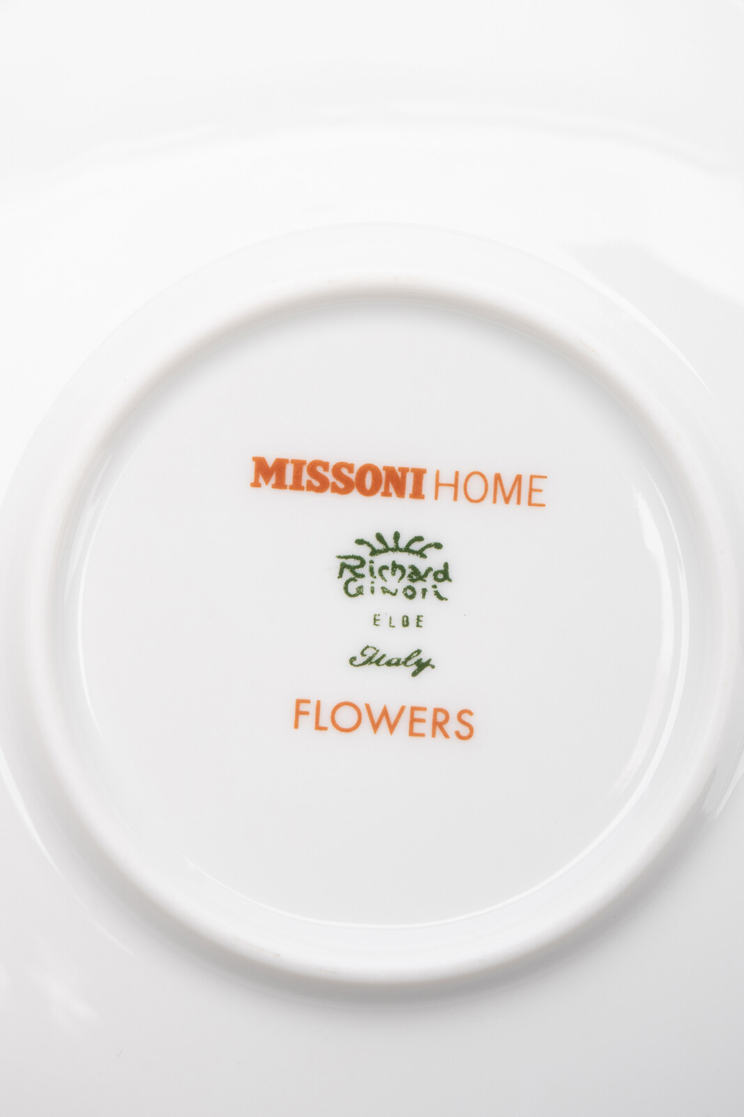 RRP€590 MISSONI HOME FLOWER Contemporary Tea Saucer Set of 12 By