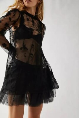 cecelia sheer mini dress Cecelia Sheer Mini Dress
