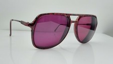 Vintage Carbonyl 734 By Viva Burgundy Pilot Sunglasses FRAMES ONLY