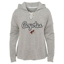 Arizona Coyotes NHL Girl's Youth 7-16 Zenith Pullover Long Sleeve Hoodie, Grey
